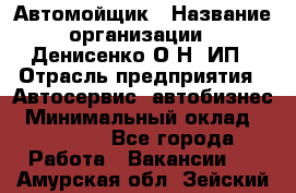 Автомойщик › Название организации ­ Денисенко.О.Н, ИП › Отрасль предприятия ­ Автосервис, автобизнес › Минимальный оклад ­ 50 000 - Все города Работа » Вакансии   . Амурская обл.,Зейский р-н